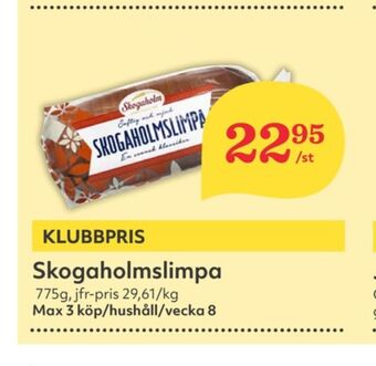 Hemköp Skogaholmslimpa erbjuda