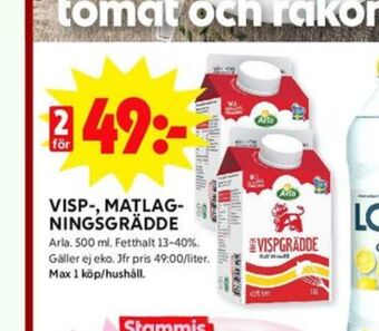 ICA Kvantum Arla vispgrädde erbjuda
