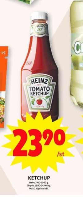 ICA Maxi Heinz ketchup erbjuda