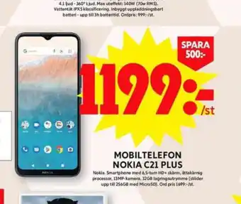 ICA Maxi Nokia c21 plus mobiltelefon erbjuda