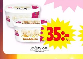 ICA Maxi Sia gräddglass erbjuda