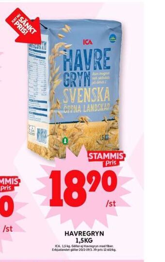 ICA Maxi Ica havregryn erbjuda