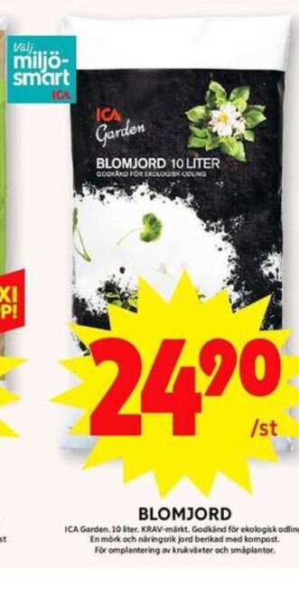 ICA Maxi Ica garden blomjord erbjuda