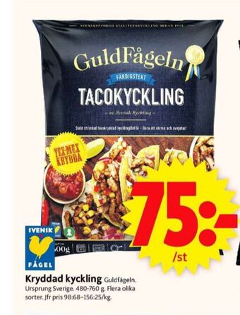 ICA Supermarket Guldfågeln tacokyckling erbjuda