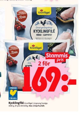 ICA Supermarket Kronfågel kycklingfilé erbjuda