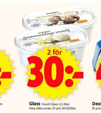 ICA Supermarket Triumf gräddglass erbjuda