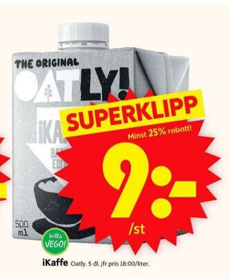 ICA Supermarket Oatly ikaffe havredryck erbjuda