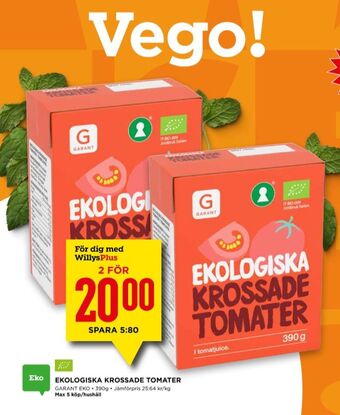 Willys Garant tomater erbjuda