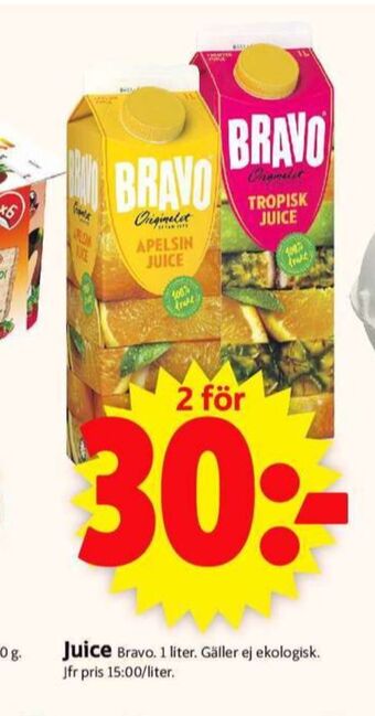 ICA Supermarket Bravo juice erbjuda