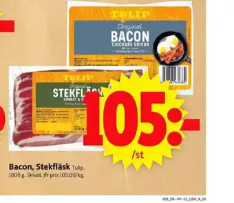 ICA Supermarket Tulip bacon erbjuda