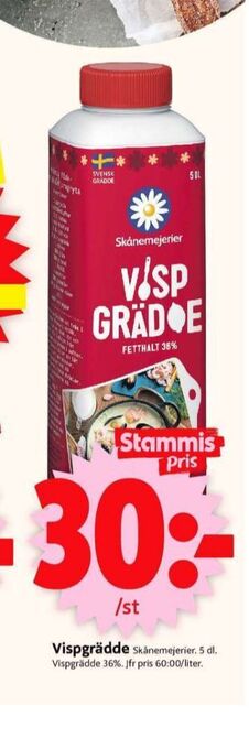 ICA Supermarket Skånemejerier vispgrädde erbjuda