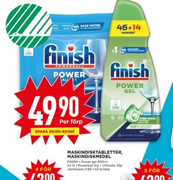 Willys Finish maskindiskmedel erbjuda