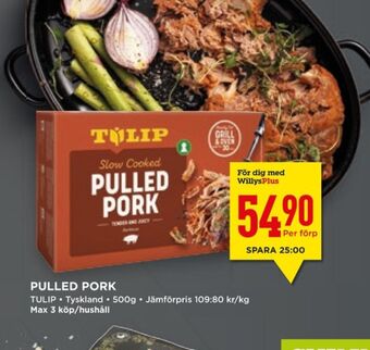 Willys Hemma Tulip pulled pork erbjuda