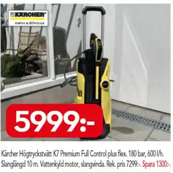 Kärcher Högtryckstvätt K7 Premium Full Control plus flex
