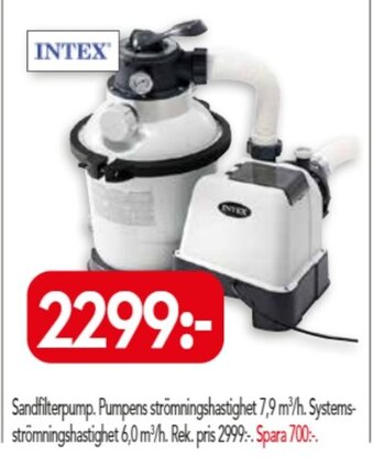 Bo Ohlsson Intex Sandfilterpump erbjuda