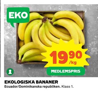 Coop Daglivs Ekologiska bananer erbjuda