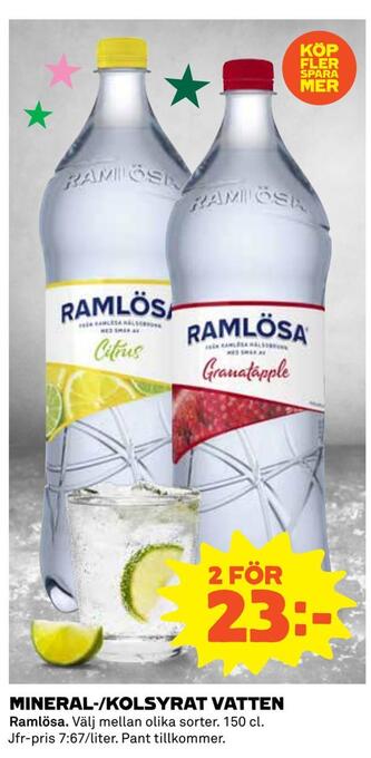 Coop Daglivs Mineral-/kolsyrat vatten erbjuda