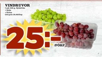 Din Mat Vindruvor erbjuda