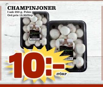 Din Mat Champinjoner erbjuda