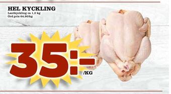 Din Mat Hel kyckling erbjuda