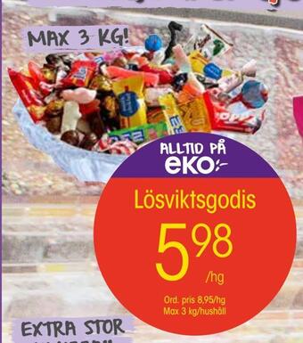 EKO Lösviktsgodis erbjuda