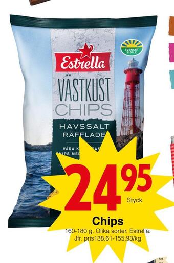 Matöppet Chips erbjuda