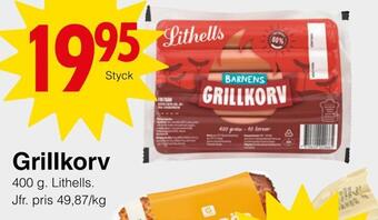 Matöppet Grillkorv erbjuda