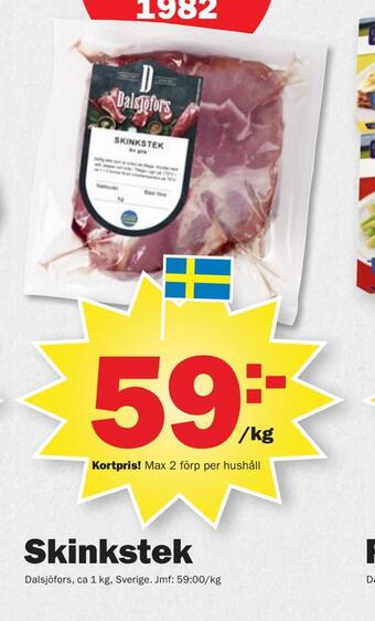 Pekås Skinkstek erbjuda