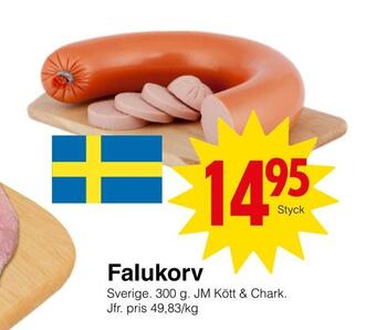 Matöppet Falukorv erbjuda