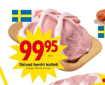 Matöppet Skivad benfri kotlett erbjuda
