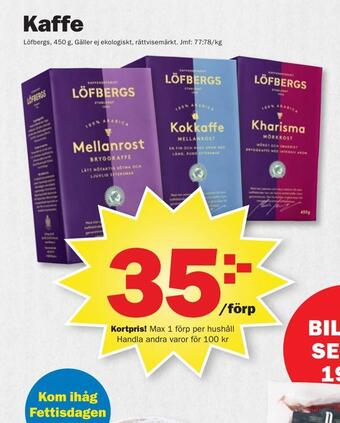 Pekås Kaffe erbjuda