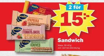 Pekås Sandwich erbjuda