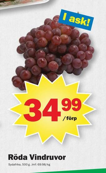 Pekås Röda vindruvor erbjuda
