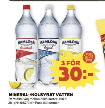 Stora Coop Mineral-/kolsyrat vatten erbjuda