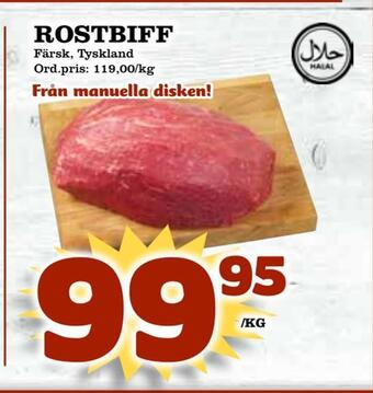 Supergrossen Rostbiff erbjuda