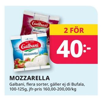 Tempo Mozzarella erbjuda