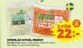 Stora Coop Strimlad Vitkål/Morot erbjuda