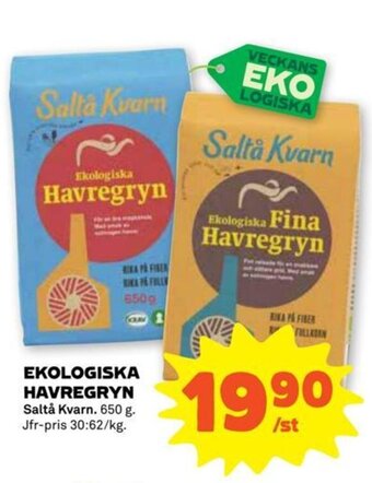 Stora Coop Ekologiska Havregryn erbjuda