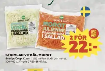 Stora Coop Strimlad Vitkål/Morot erbjuda