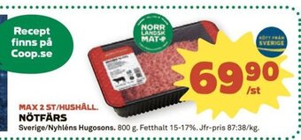 Stora Coop Nötfärs erbjuda