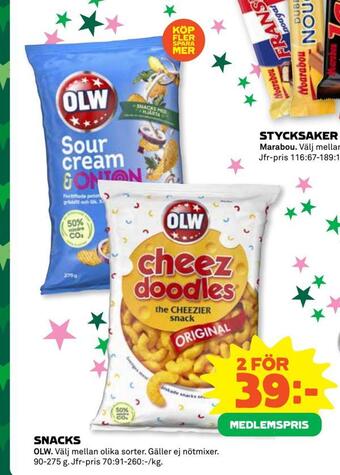Coop Extra Snacks erbjuda