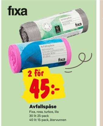 City Gross Fixa avfallspåsar erbjuda