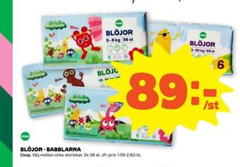 Coop Extra Blöjor - babblarna erbjuda
