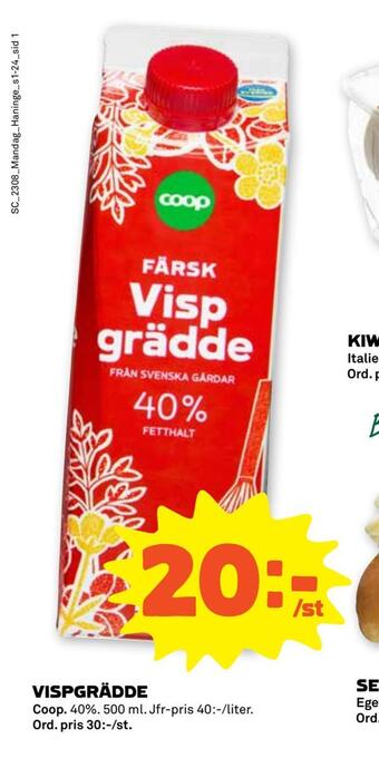 Coop Forum Vispgrädde erbjuda