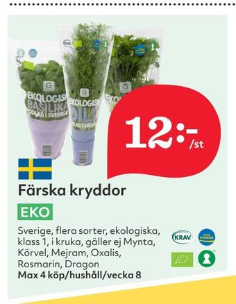 Hemköp Färska kryddor erbjuda