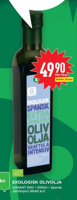 Willys Ekologisk olivolja erbjuda