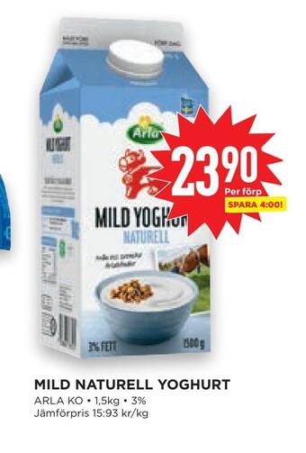 Willys Hemma Mild naturell yoghurt erbjuda