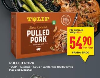 Willys Hemma Pulled pork erbjuda