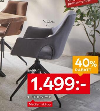 XXXLutz Stol/styck erbjuda