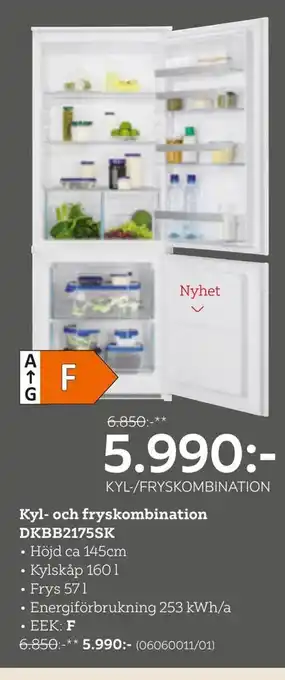 Kyl- och fryskombination dkbb2175sk